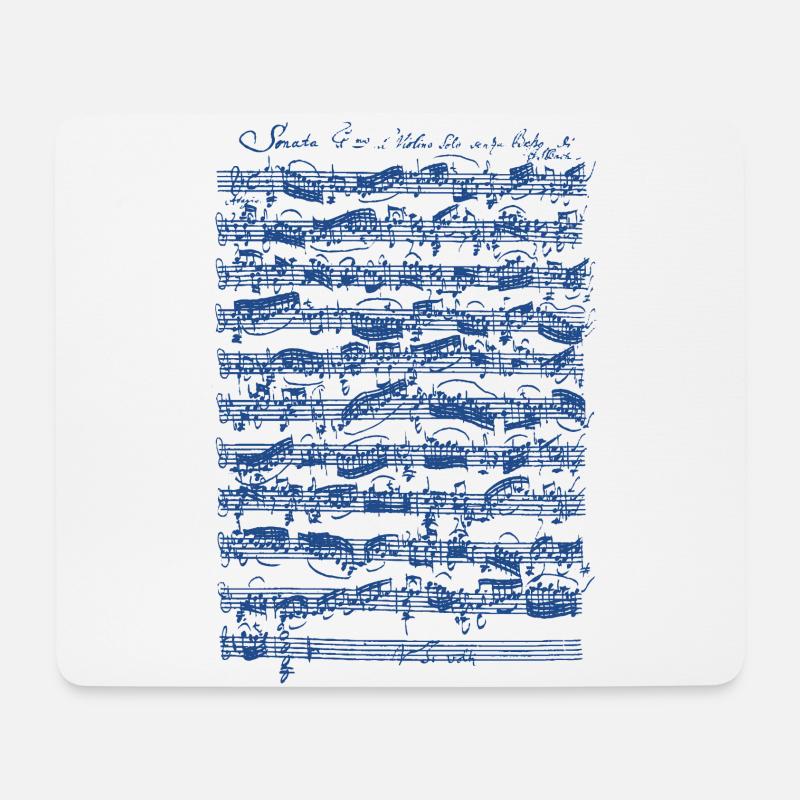 Bachsonate für Violine 1 G-Moll Adagio - Mousepad (Querformat) - Weiß