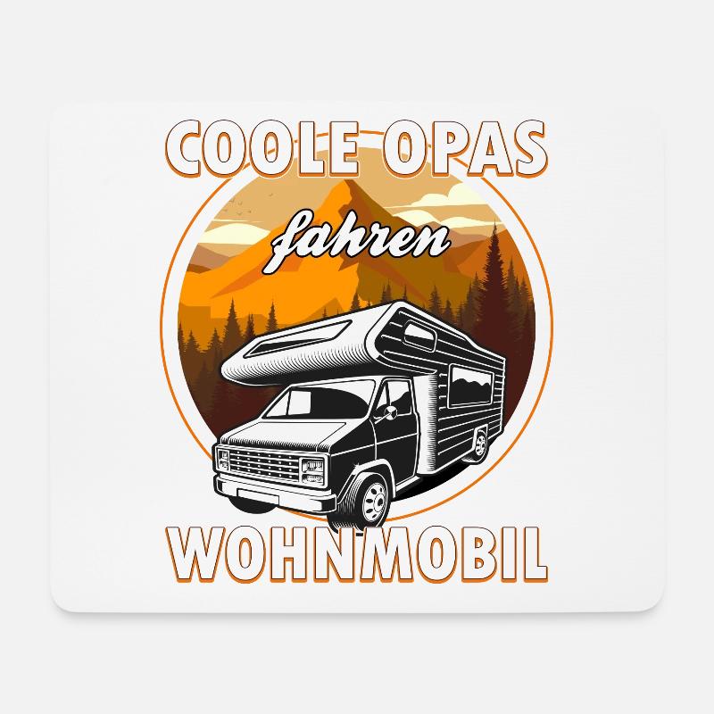Coole Opas fahren Wohnmobil - Mousepad (Querformat) - Weiß