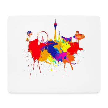Las Vegas Skyline Nevada Bunte Farben Kunst Poker - Mousepad (Querformat) - Weiß - Vorne