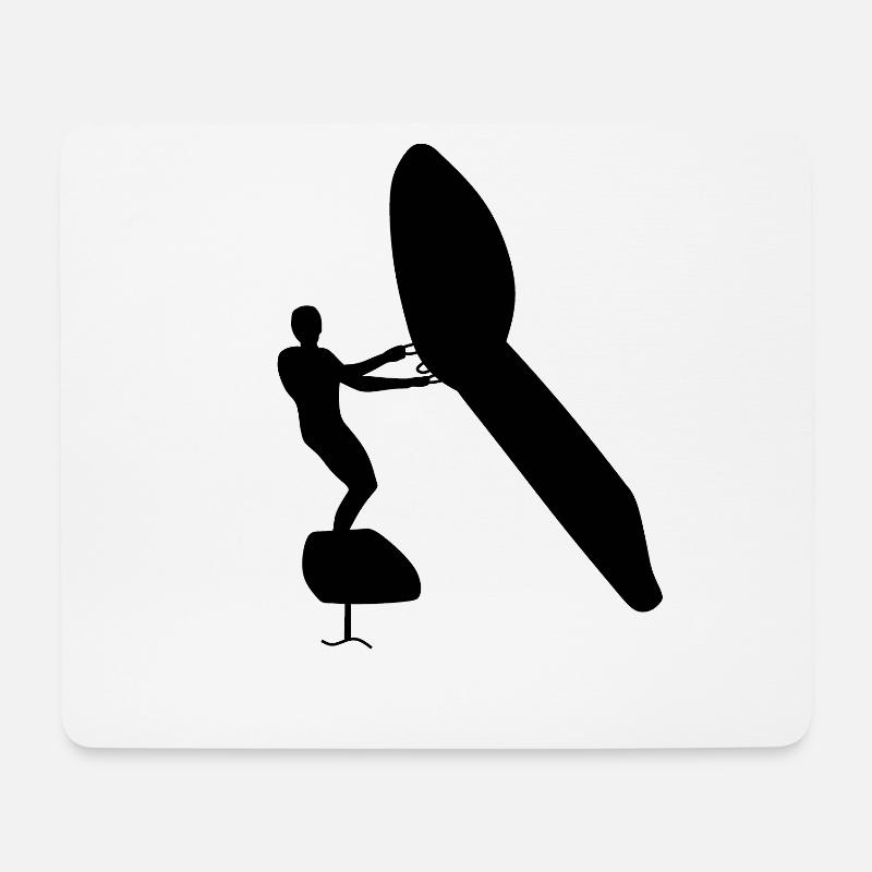 Wingfoil - Mousepad (Querformat) - Weiß