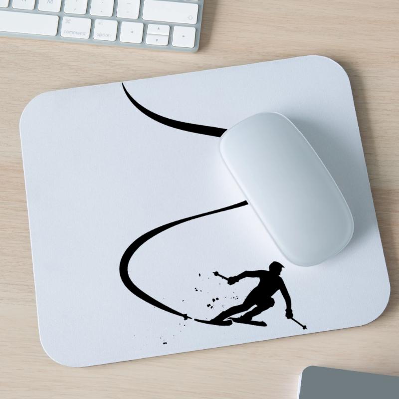 Sciatore Sci alpino Sci Sci Sciatore Sci Tappetino per mouse (orizzontale)
