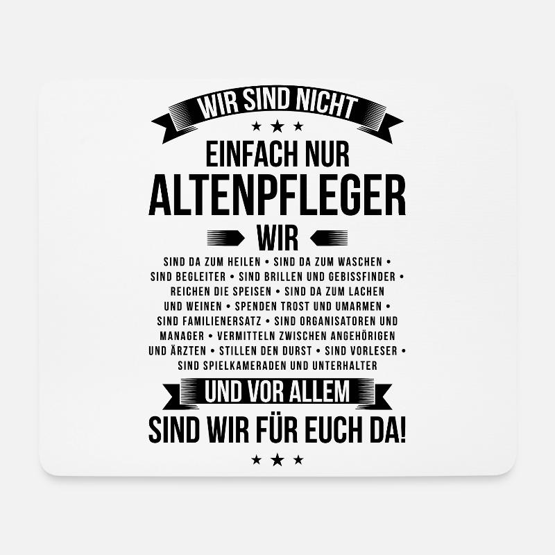 Wir sind nicht nur Altenpfleger Pflegekraft Pflege - Mousepad (Querformat) - Weiß