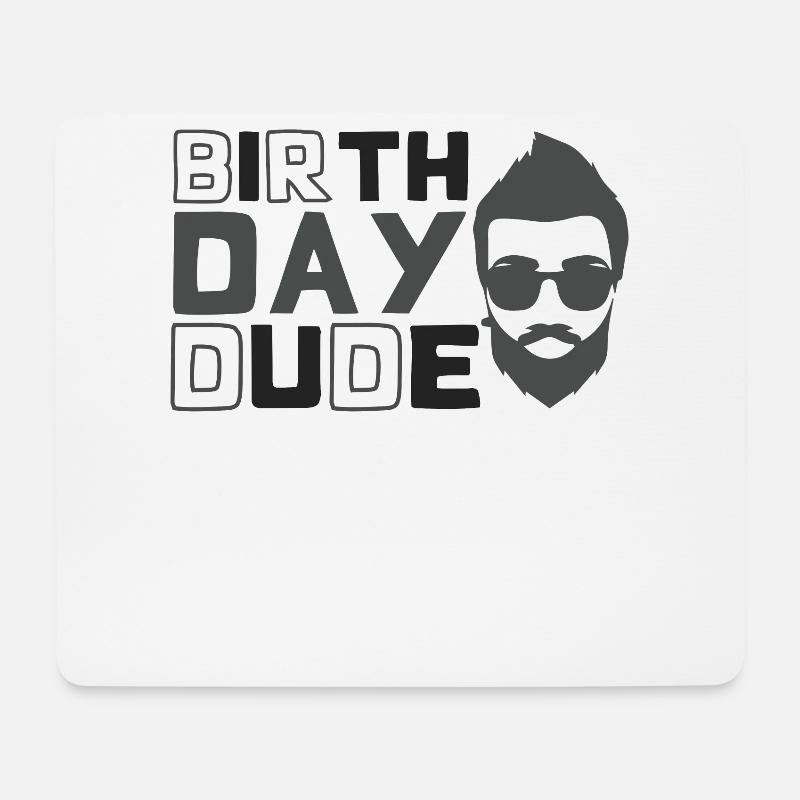 Vintage Birthday Dude - Mousepad (Querformat) - Weiß