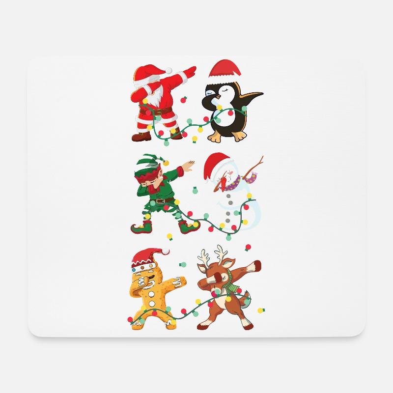 Dabbing Weihnachten Lustiges Motiv Geschenk - Mousepad (Querformat) - Weiß