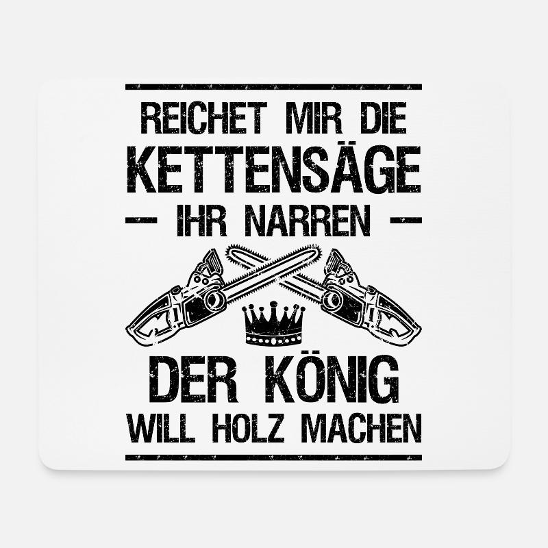 Waldarbeiter Holzfäller Kettensäge Geschenk Forstw - Mousepad (Querformat) - Weiß