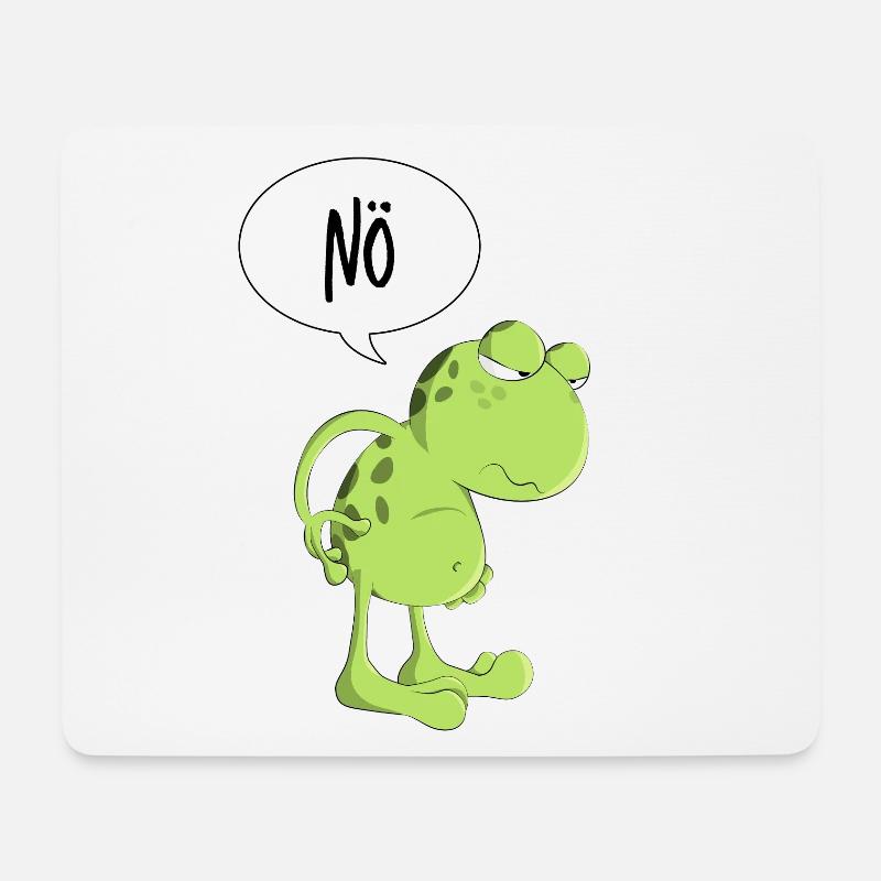 Nö Frosch Kröte Lustiger Spruch Keine Lust Tier - Mousepad (Querformat) - Weiß