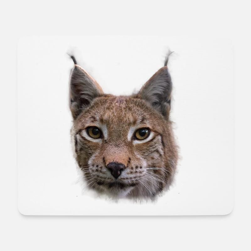 Luchs Design Luchse Wildkatzen Geschenk - Mousepad (Querformat) - Weiß