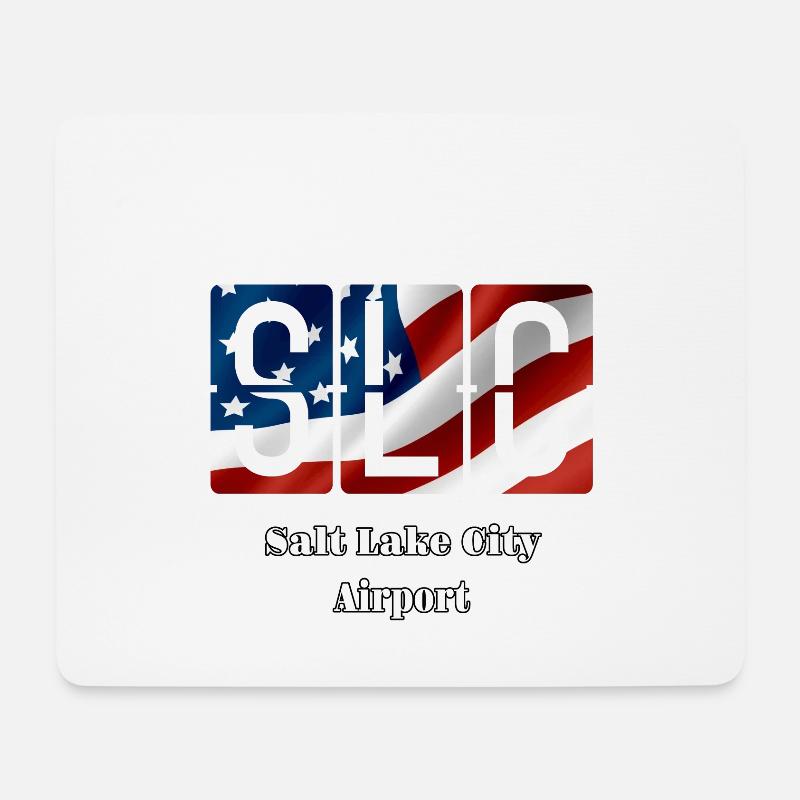 Flughafen Salt Lake City - Mousepad (Querformat) - Weiß