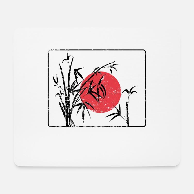 Japan Bambus - Mousepad (Querformat) - Weiß