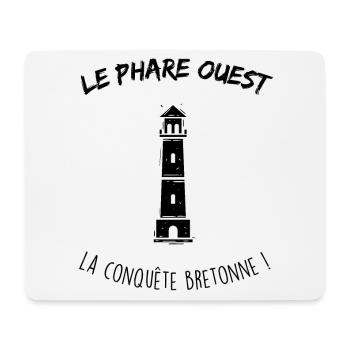 Le phare ouest - Tapis de souris (format paysage) - blanc - Devant