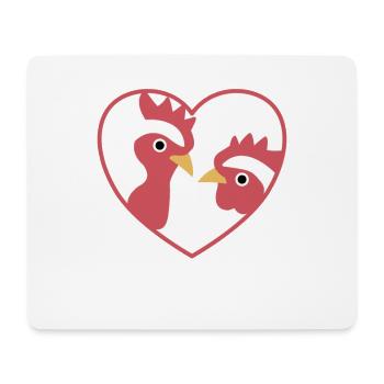 I love chicken sweet chicken rooster chicken - Mouse Pad (horizontal) - white - Front