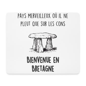 Bienvenue en Bretagne - Tapis de souris (format paysage) - blanc - Devant