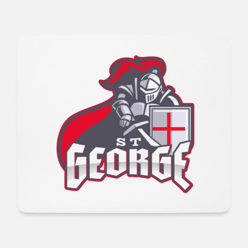 St George, Englisches Erbe - Mousepad (Querformat) - Weiß