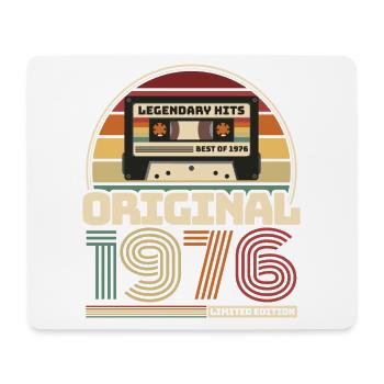 Retro Vintage Kassette Geburtstag Jahrgang 1976 - Mousepad (Querformat) - Weiß - Vorne