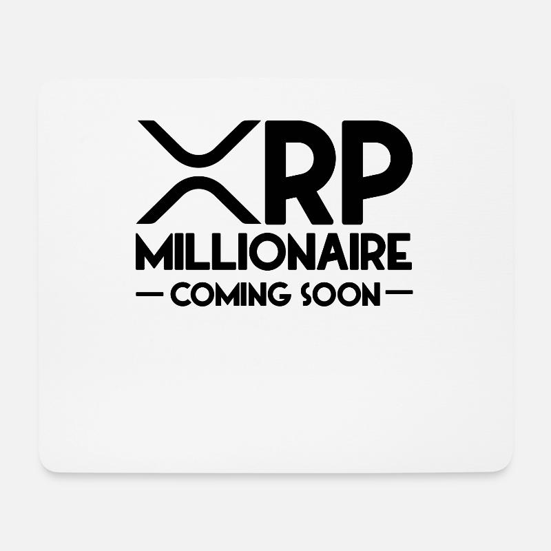 XRP Millionär Kommt Bald Ripple XRP Crypto - Mousepad (Querformat) - Weiß