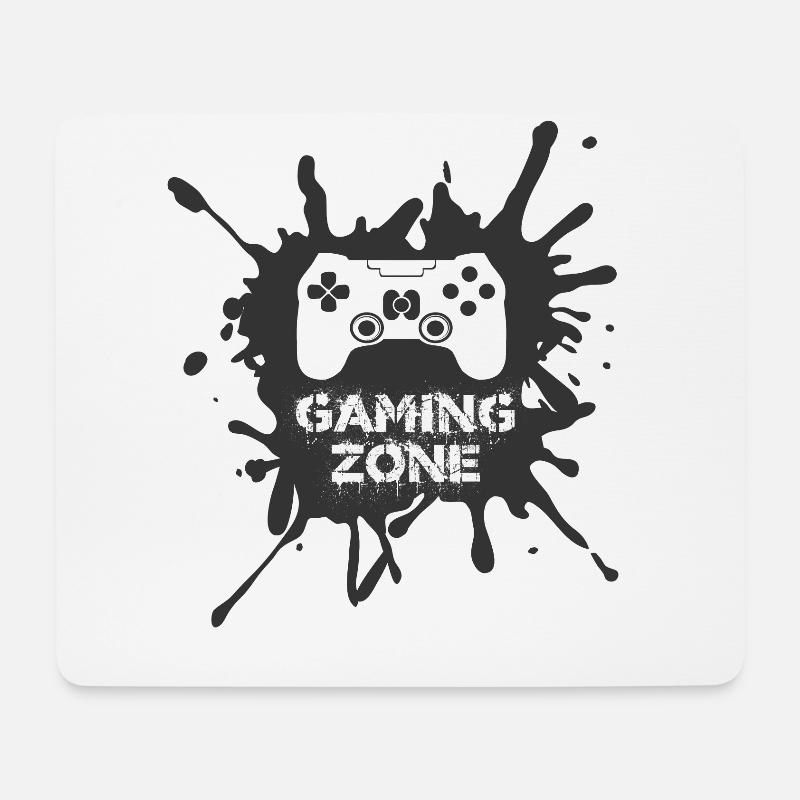 Gaming Zone Computer Video Spiele Gamer - Mousepad (Querformat) - Weiß