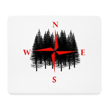 Wald Natur Wildnis Expedition Wandern Richtung - Mousepad (Querformat) - Weiß - Vorne