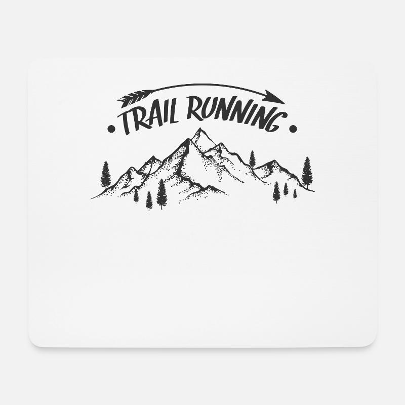 Joggen Trail Running - Mousepad (Querformat) - Weiß