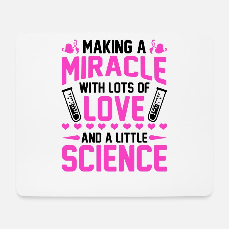 IVF Transfer Day Embryo Infertility Embabies - Mouse Pad (horizontal) - white