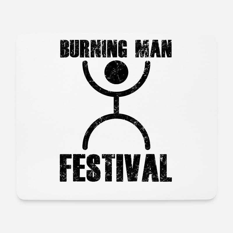 Burning Man Festival Kultur - Mousepad (Querformat) - Weiß