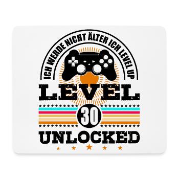 30 Geburtstag Geschenk Level 30 Complete Zocken - Mousepad (Querformat) - Weiß - Vorne
