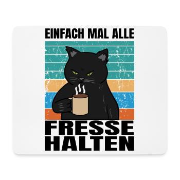 Einfach Mal Alle Fresse Halten - Mousepad (Querformat) - Weiß - Vorne