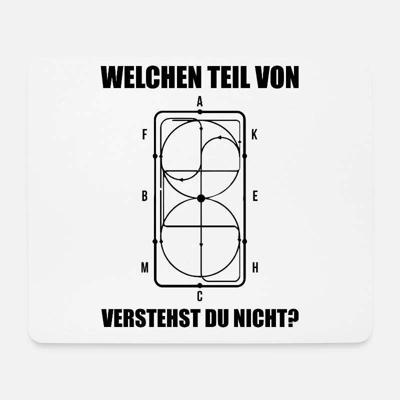 Welchen Teil Von Verstehst Du Nicht Reiter Pferde - Mousepad (Querformat) - Weiß