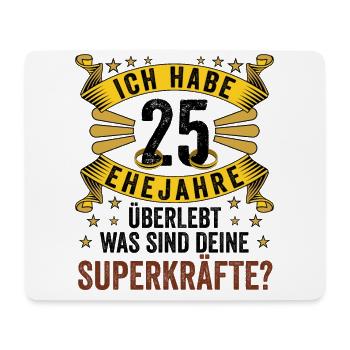 Hochzeitsgeschenke Partneroutfit 25. Hochzeitstag - Mousepad (Querformat) - Weiß - Vorne