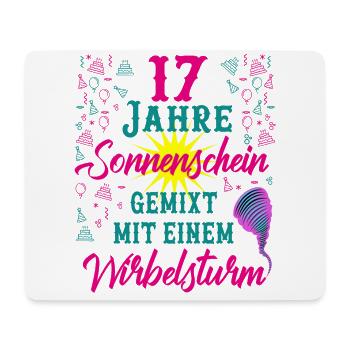 17 Geburtstag Frauen Geschenk 17 Jahre Geburtstag - Mousepad (Querformat) - Weiß - Vorne