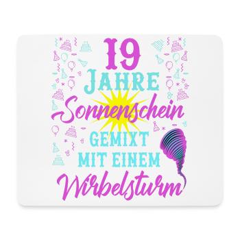 19 Geburtstag Frauen Geschenk 19 Jahre Geburtstag - Mousepad (Querformat) - Weiß - Vorne