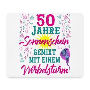 50 Geburtstag Frauen Geschenk 50 Jahre Geburtstag - Mousepad (Querformat) - Weiß - Vorne