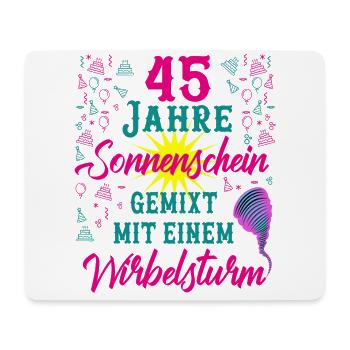 45 Geburtstag Frauen Geschenk 45 Jahre Geburtstag - Mousepad (Querformat) - Weiß - Vorne