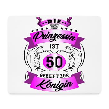 50 Geburtstag Frauen Geschenk 50 Jahre Geburtstag - Mousepad (Querformat) - Weiß - Vorne