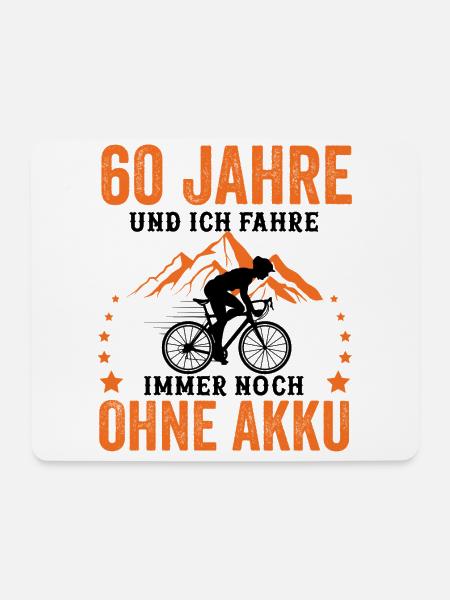 60 Geburtstag 60 Ehrentag 60 Jubiläum Radsport - Mousepad (Querformat) - Weiß