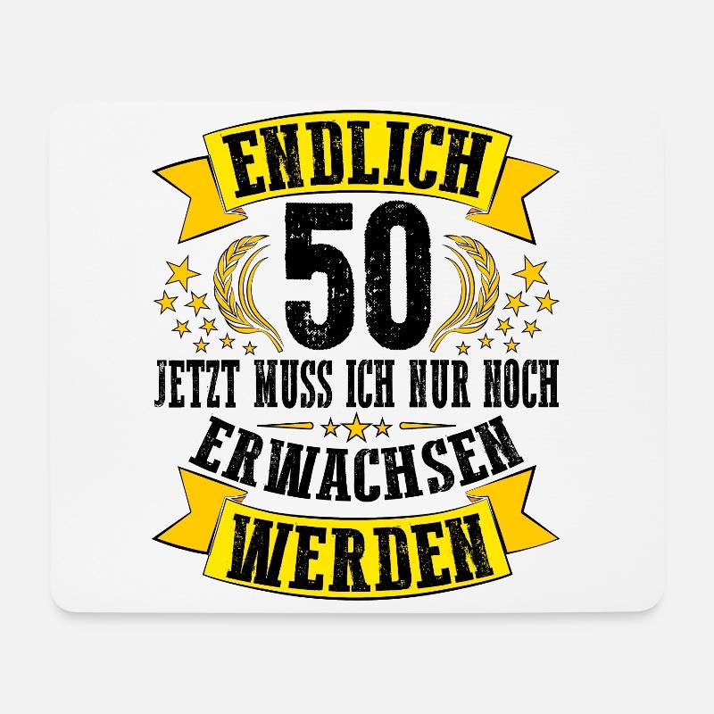 50. Geburtstag Mann 50.Ehrentag 50. Jubiläum Fun - Mousepad (Querformat) - Weiß