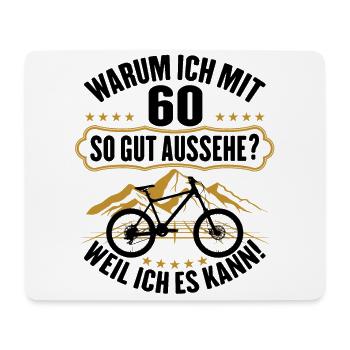 60 Geburtstag 60 Ehrentag 60 Jubiläum Fahrrad - Mousepad (Querformat) - Weiß - Vorne