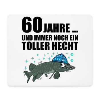 Anglergeschenk zum 60 Geburtstag 60 Ehrentag - Mousepad (Querformat) - Weiß - Vorne