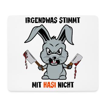 Halloween 2021 Monster verrückter Hase Sarkasmus - Mousepad (Querformat) - Weiß - Vorne