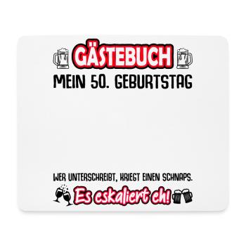 50 Geburtstag 50 Ehrentag Geschenk Mann Frau Fun - Mousepad (Querformat) - Weiß - Vorne
