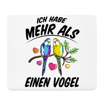 Vogelliebhaber Nymphensittich Vogelbesitzer - Mousepad (Querformat) - Weiß - Vorne
