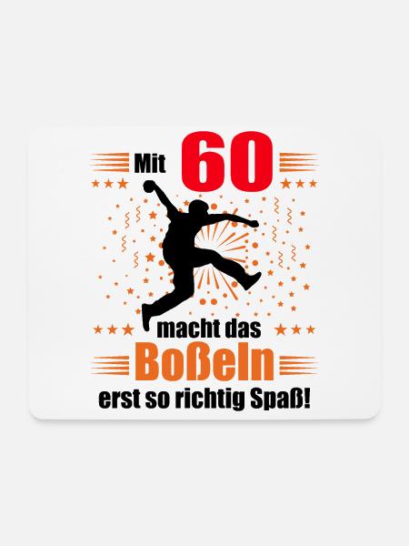 Boßeln Geschenk Boßler Bosseln Boßelsport 60 Jahre - Mousepad (Querformat) - Weiß