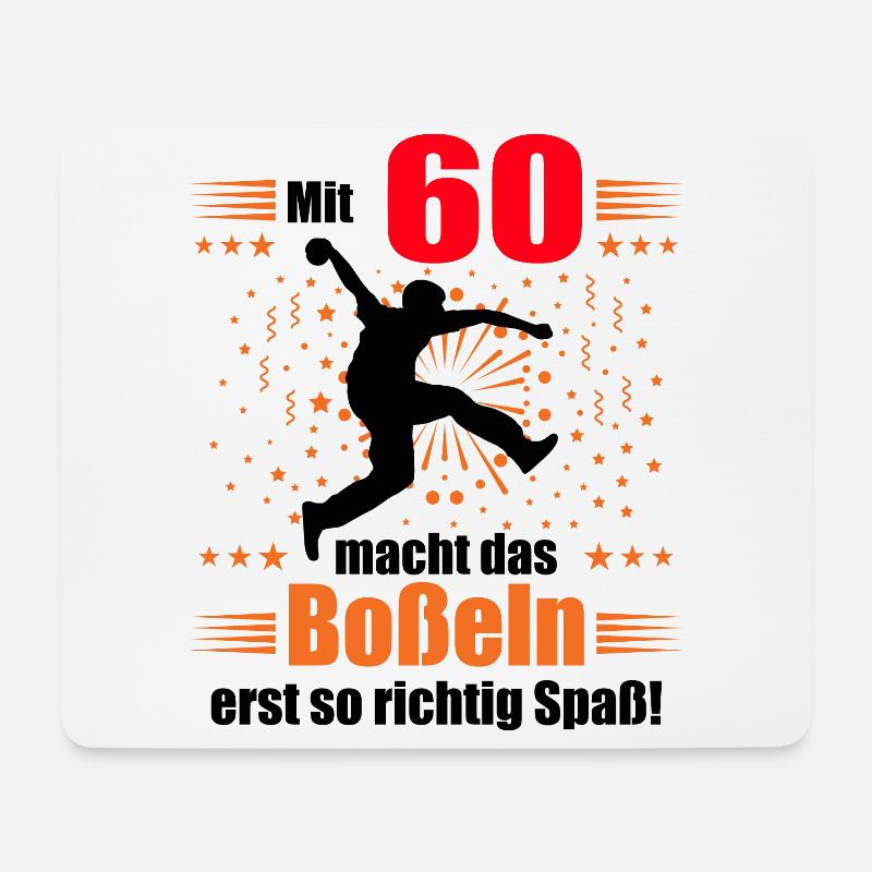 Boßeln Geschenk Boßler Bosseln Boßelsport 60 Jahre - Mousepad (Querformat) - Weiß