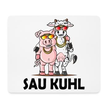 Schweine Kühe Geschenk witziges Wortspiel Humor - Mousepad (Querformat) - Weiß - Vorne