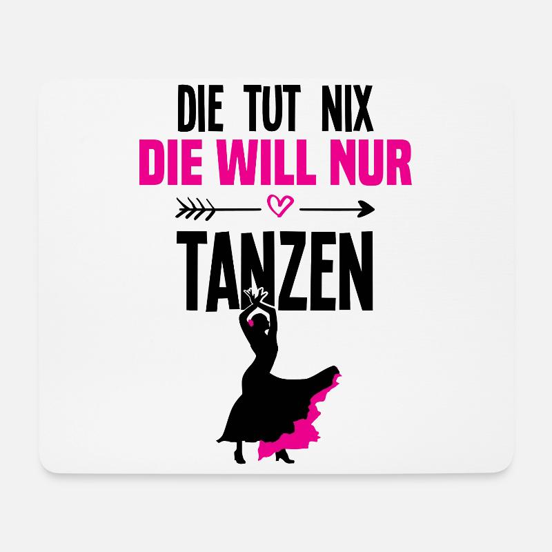 Die Tut Nix Die Will Nur Tanzen Tanzpaar Tänzer Ta - Mousepad (Querformat) - Weiß