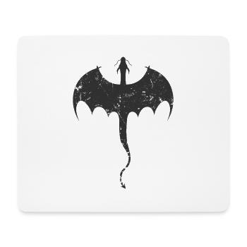 Drachen mit langem Stachelschweif Fabeltier - Mousepad (Querformat) - Weiß - Vorne