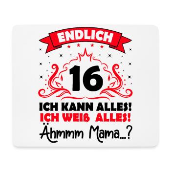 16 Geburtstag Mädchen Junge Fun Geschenk lustig - Mousepad (Querformat) - Weiß - Vorne