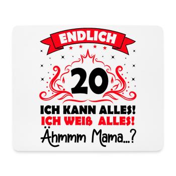 20 Geburtstag Mädchen Junge Fun Geschenk lustig - Mousepad (Querformat) - Weiß - Vorne