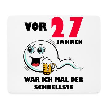 27. Geburtstag lustig 27.Ehrentag 27. Jubiläum - Mousepad (Querformat) - Weiß - Vorne
