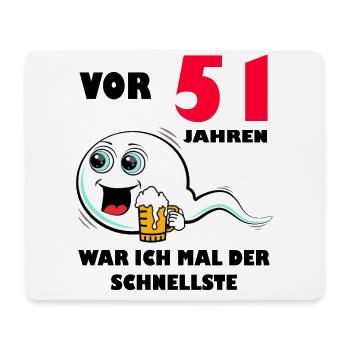 51. Geburtstag lustig 51.Ehrentag 51. Jubiläum - Mousepad (Querformat) - Weiß - Vorne