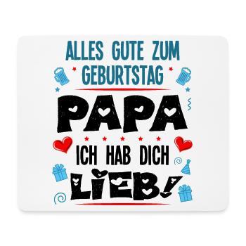 Papa Geburtstag Geschenk Geburtstagsgeschenk Kind - Mousepad (Querformat) - Weiß - Vorne